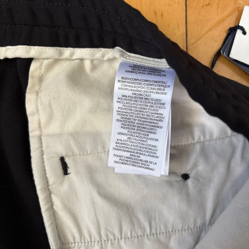 Polo Ralph Lauren Double Knit Suit Trousers Mens 39x30 Black Preppy Drawstring